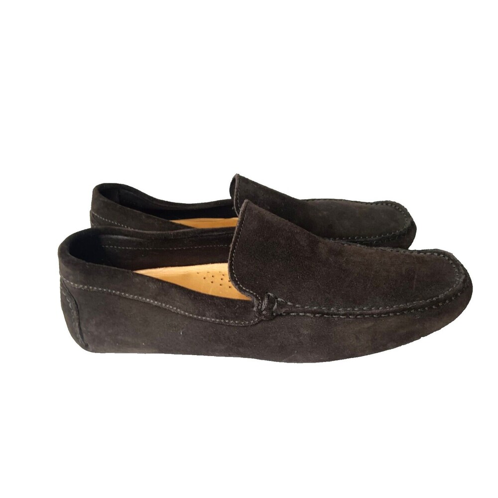 L'Artigiano Sorrentino Loafers Size 10 Shoes Brown Suede Made in Italy